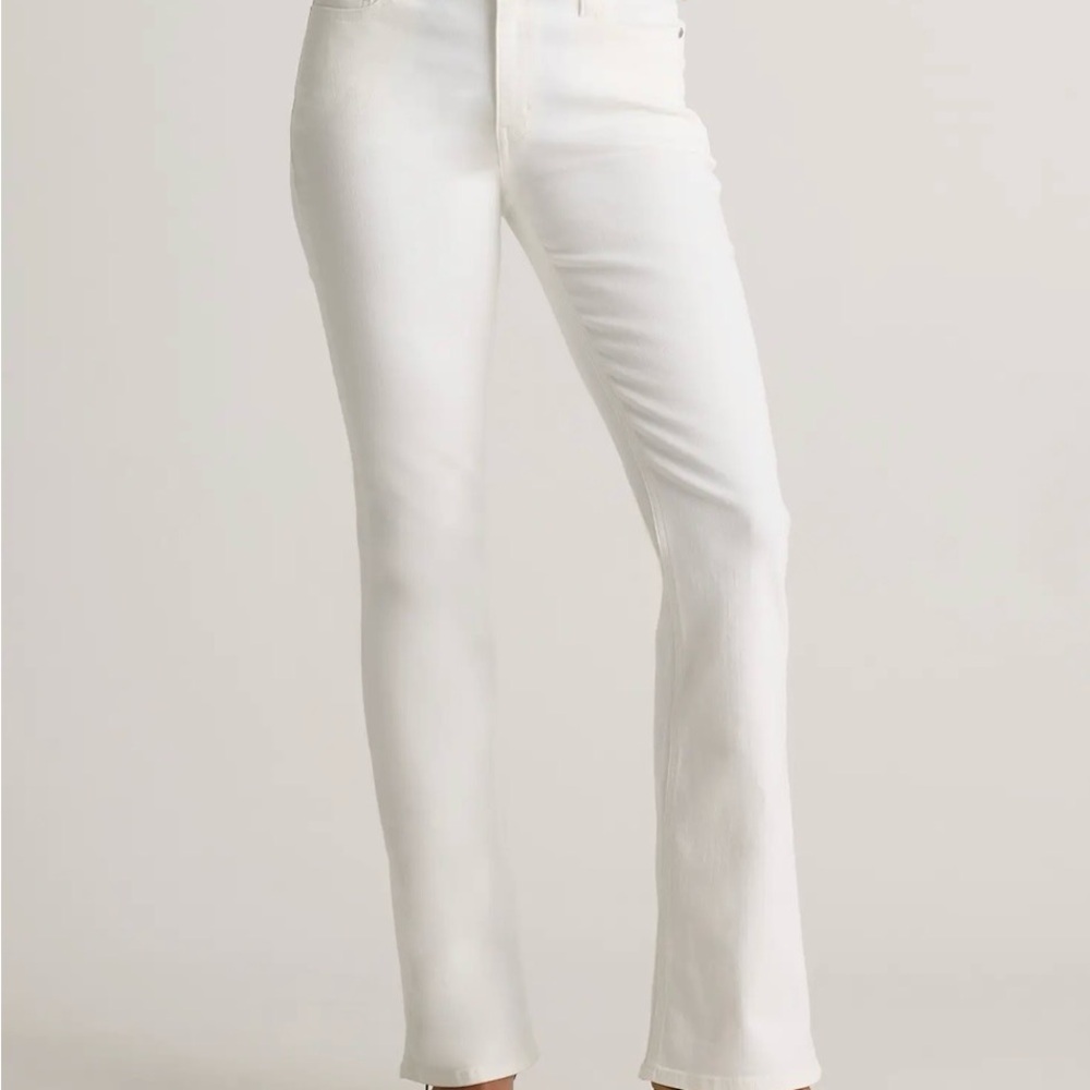 Quince Women's White Flare Jeans